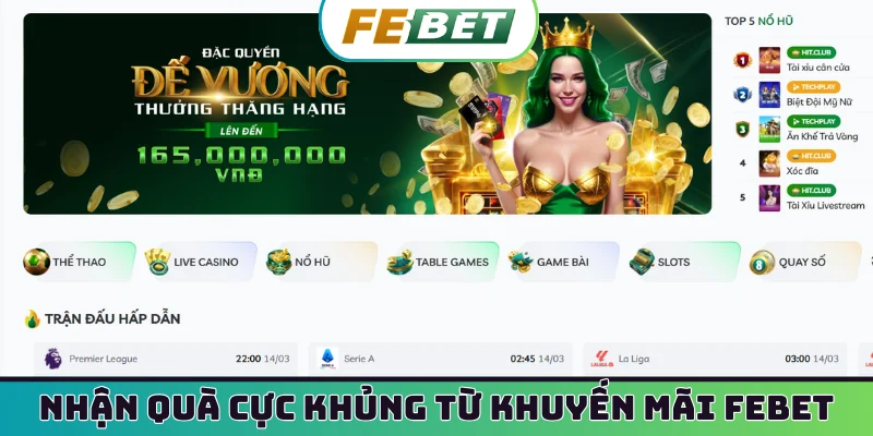 Nhận quà cực khủng từ khuyến mãi Febet